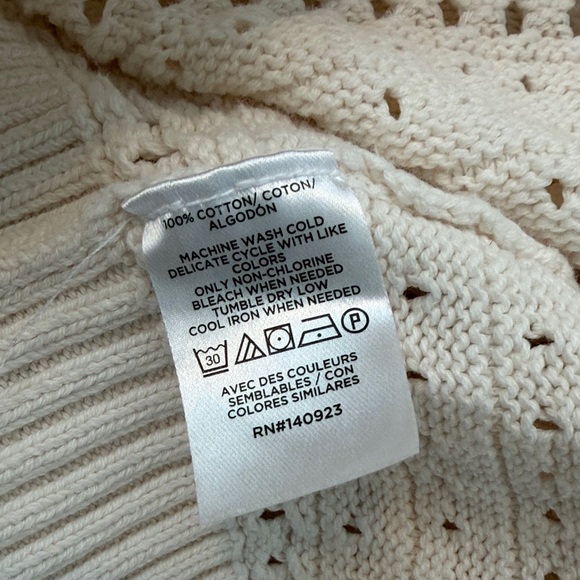 LOFT Cream Sweater Size Medium NWOT Cozy Neutral Knit - Picture 5 of 7